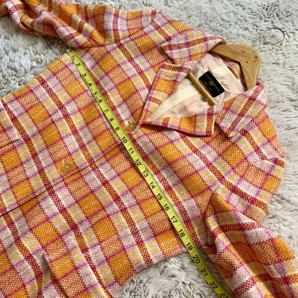 Luciano Barbera Pink Orange Silk Wool Blazer US Medium EU 46 - Picture 12 of 15